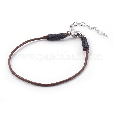 Cowhide Leather Cord Bracelets BJEW-JB04014-02-1