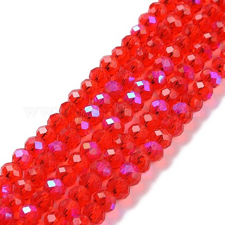 Chapelets de perles en verre électroplaqué EGLA-A034-T4mm-L05-1