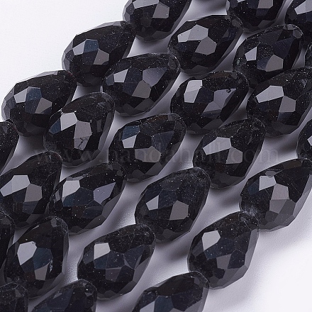 Chapelets de perles en verre GLAA-E010-10x15mm-17-1