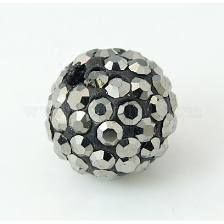 Polymer Clay Rhinestone Beads RB-H284-8MM-1-1