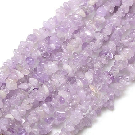 Natural Amethyst Beads Strands G-P035-12-1