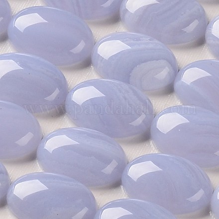 Ovales de encaje azul cabuchones de piedras preciosas naturales ágata X-G-J329-16-10x12mm-1