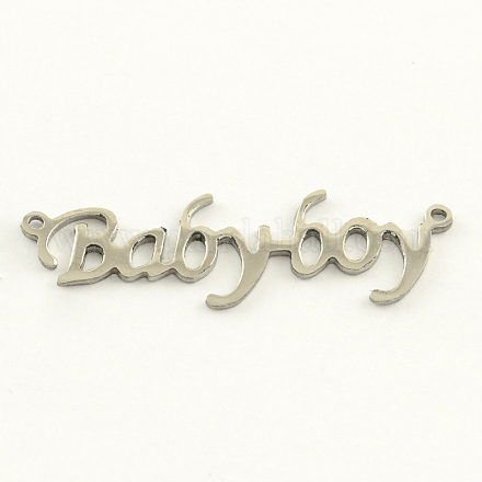 Fashionable Stainless Steel Word Charms STAS-R059-03-1