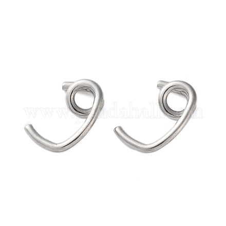 Фурнитура для сережек из нержавеющей стали 304 STAS-L282-001P-1