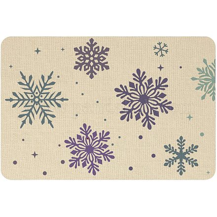 Linen and Rubber Ground Mat AJEW-WH0142-015-1