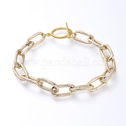 Bracelets de chaîne de trombone en aluminium BJEW-JB05167-01-1