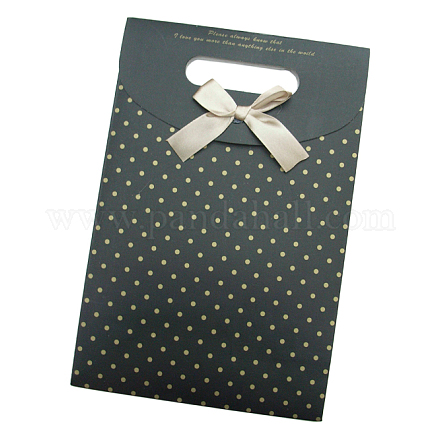 Kraft Paper Carrier/Gift Bags with bowknot X-BP021-1-1