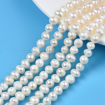 Fili di perle di perle d'acqua dolce coltivate naturali PEAR-N013-06B-1