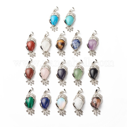 Natural & Synthetic Gemstone Pendants G-G855-02P-1