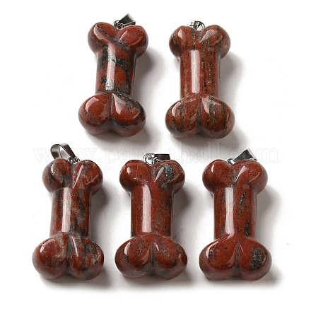 Colgantes de labradorita roja natural G-K353-02P-02-1
