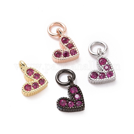 Brass Micro Pave Cubic Zirconia Charms RB-I078-66-M-NR-1