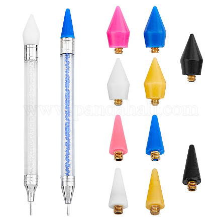 Superfindings – stylos à strass en plastique pour nail art MRMJ-FH0001-36-1
