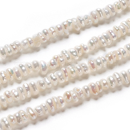 Hebras de perlas de agua dulce cultivadas naturales X-PEAR-I004-07A-1