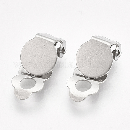 Accessoires de boucles d'oreilles clips à vis en 304 acier inoxydable X-STAS-T045-33A-P-1