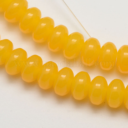 Imitation Amber Resin Rondelle Bead Strands for Buddhist Jewelry Making RESI-E006-04C-1