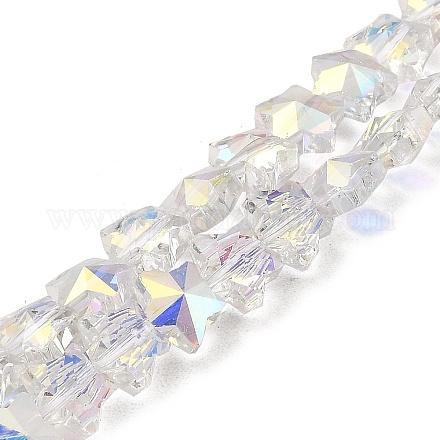Placcare trasparente perle di vetro fili GLAA-C029-06-1