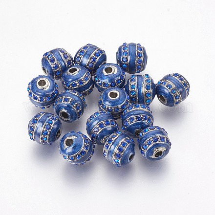 Perlas de aleación de rhinestone de esmalte RB-Q170-2-1