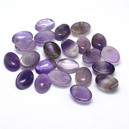 Amatista naturales cabuchones de piedras preciosas ovales G-J329-13-10x14mm-1