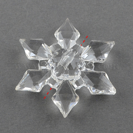 Acrylglas facettiert Schneeflocke Perlen X-TACR-S601-2-1