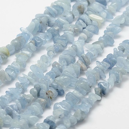Chapelets de perles en aigue-marine naturelle G-F328-32-1