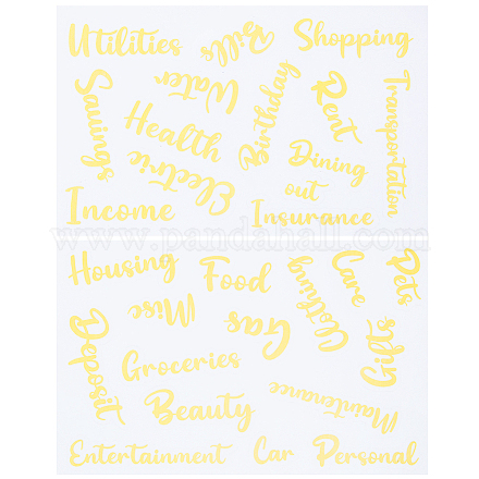 GORGECRAFT 116Pcs Budgeting Labels Stickers Cash Envelope Decals A6 Budget Binder Labels Gold Words Money Organizer Letter Stickers for Finance Planner Budget Saving Sinking Funds Daily Expenses DIY-WH0308-368B-1