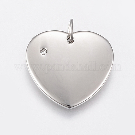 304 Stainless Steel Stamping Blank Tag Pendants STAS-H430-21P-1