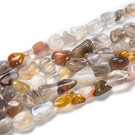 Natur Botswana Achat Perlen Stränge G-G018-26-1