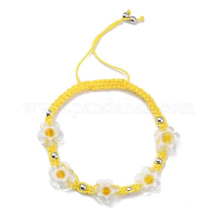Bracelets de perles de nylon tressés réglables BJEW-JB05959-04-1