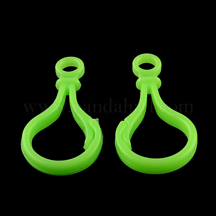 Opaque Solid Color Bulb Shaped Plastic Push Gate Snap Keychain Clasp Findings KY-R006-03-1