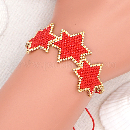 Wholesale Friendship Star Loom Pattern Seed Beads Bracelets for