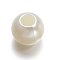 30Pcs ABS Plastic European Beads, Large Hole Beads, Rondelle, Creamy White, 14mm, Hole: 5.8mm