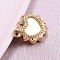 304 Stainless Steel Charms, Heart Charm, Golden, 10x12x3mm, Hole: 1.2mm