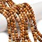 Natural Agate Beads Strands, Round, 6.5mm, Hole: 0.7mm, about 60pcs/strand, 14.96 inch(38cm)