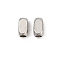 Brass Beads, Rectangle, Real Platinum Plated, 4x2x2mm, Hole: 1.2mm