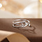 Twelve Constellations 925 Sterling Silver Finger Rings, Platinum, Libra, Inner Diameter: 16~19mm