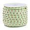 Faux Suede Cord, with Golden Tone Alloy Rivet, For Punk Rock Jewelry Making, Light Green, 5x2.5mm, about 5.46 yards(5m)/roll