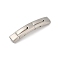 304 Stainless Steel Snap Lock Clasps, Rectangle, Stainless Steel Color, 41x8.5x8.5mm, Hole: 6.5x3mm
