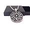 Vintage Stainless Steel Men's Sun Pendant Necklaces, Stainless Steel Color