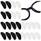 24 Pairs 2 Colors Silicone D-shaped Eyeglass Nose Pads, for Glasses Accessories, Mixed Color, 14.5x6x1.5mm, 12 pairs/color