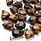 Natural Tiger Eye Pendants, with Stainless Steel Color Plated 201 Stainless Steel Snap on Bails, Skull, 18~18.5x9.5~10x20~21mm, Hole: 7.5x4.5mm