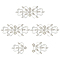 FINGERINSPIRE 4 PCS Cloak Clasp Fasteners Silver Vintage Sweater Swirl Clip Cape Clips with Rhinestone Floral Shape Snap Clasps Cardigan Fastening Clips for Coat Clothes Shawl Sweater Decoration