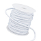 25M Sparkle Polyester Round Cord, White, 5mm