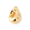 Brass Charms, Real 18K Gold Plated, Oval, 11x7x5mm, Hole: 1.2mm