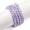 Cubic Zirconia Beads Strands, Faceted, Round, Lilac, 4mm, Hole: 0.8mm, about 91pcs/strand, 14.3 inch(36.5cm)