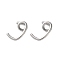304 Stainless Steel Earring Finding, Stainless Steel Color, 12.5x19x5mm, Hole: 4.5mm, Pin: 2mm