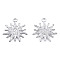 Non-Tarnish 201 Stainless Steel Pendants, Sun, Stainless Steel Color, 22.5x20x2mm, Hole: 1.8mm