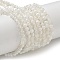Crackle Glass Beads, Rondelle, Clear, 4.5mm, Hole: 0.7mm