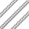 304 Stainless Steel Oval Link Chains, Unwelded, with Spool, Stainless Steel Color, 5x7x1.5mm