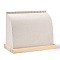 Wood Cover with Velvet Jewelry Display Stands, for Necklaces, Bracelets Storage, Arch Shape, Old Lace, 8.9x20.7x15.5~15.6cm