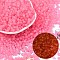 6/0 Luminous Glass Seed Beads, Round Hole, Frosted Inside Colours, Glow in the Dark, Rondelle, Hot Pink, 4.5x3.5mm, Hole: 1.5mm, about 500pcs/50g